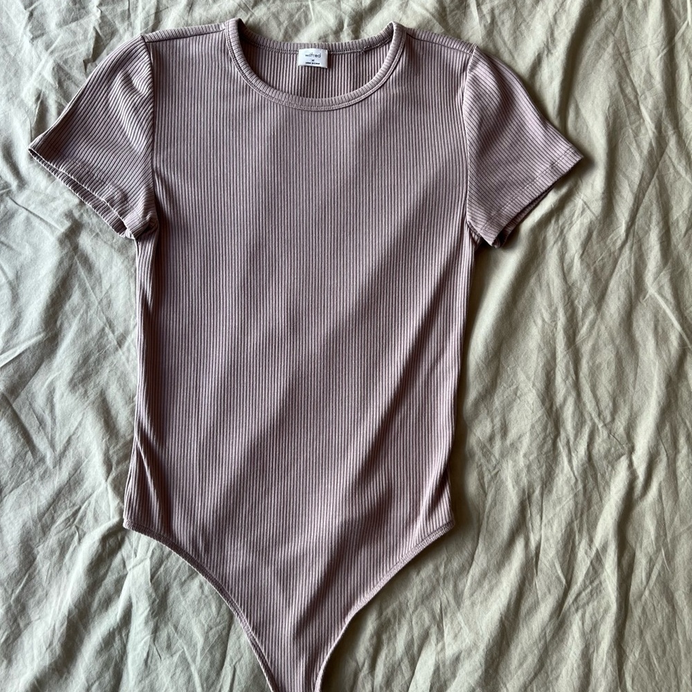 Wilfred Tan Ribbed Bodysuit